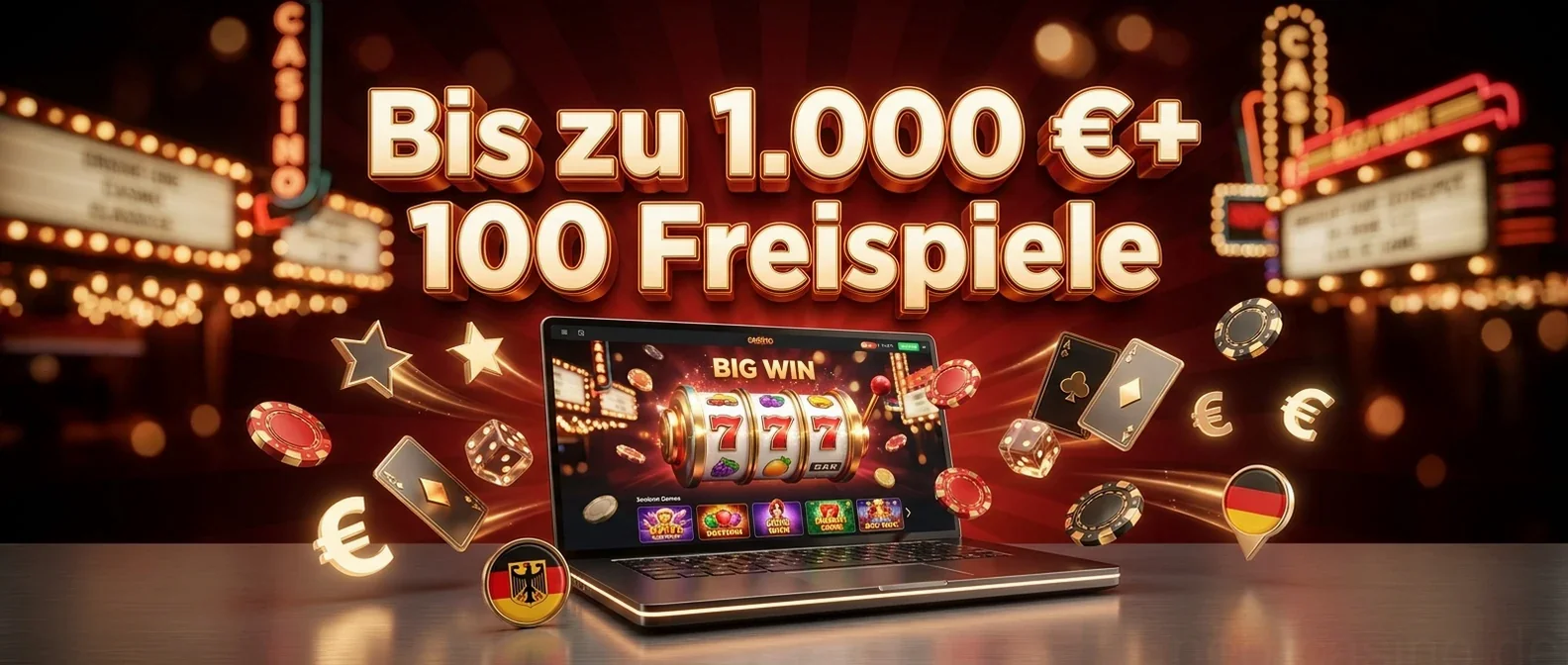 Bis zu 1.000 €+ 100 Freispiele